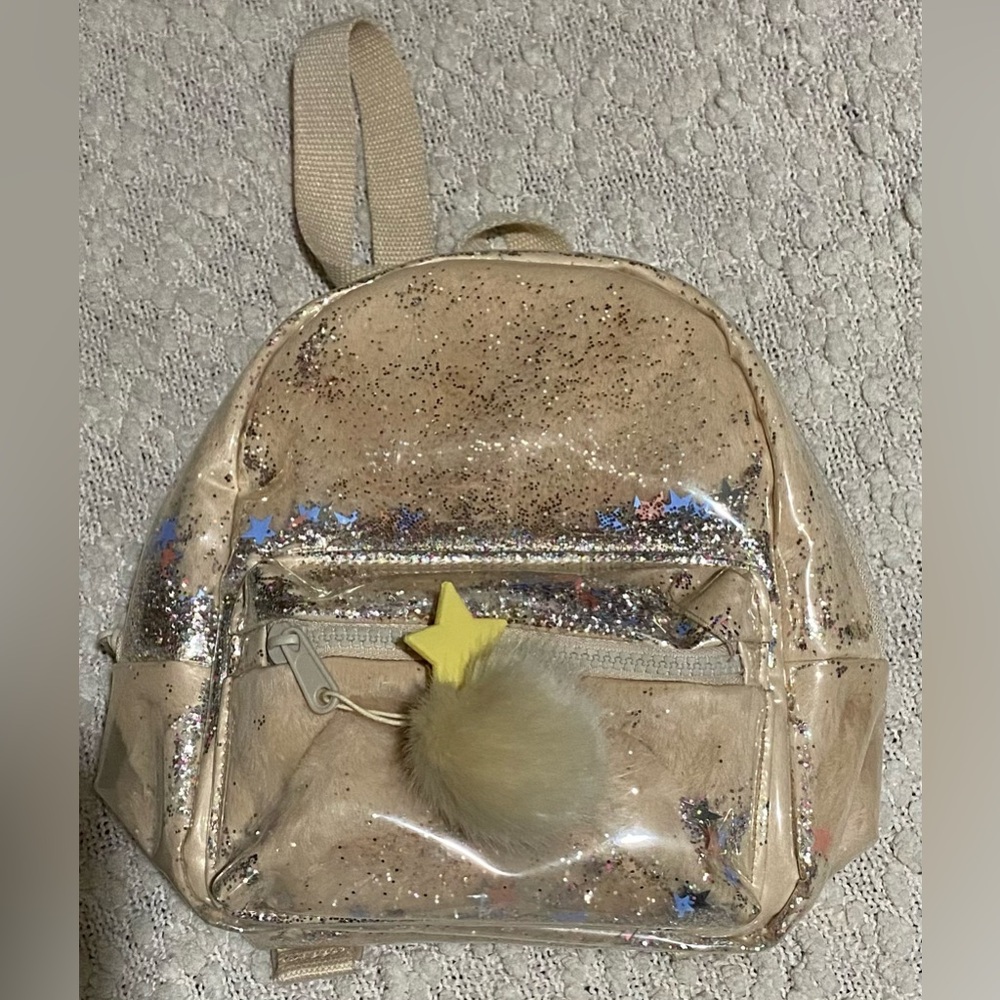Zara Confetti Beige Mini Backpack